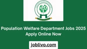 Population Welfare Department Jobs 2025 Apply Online Now