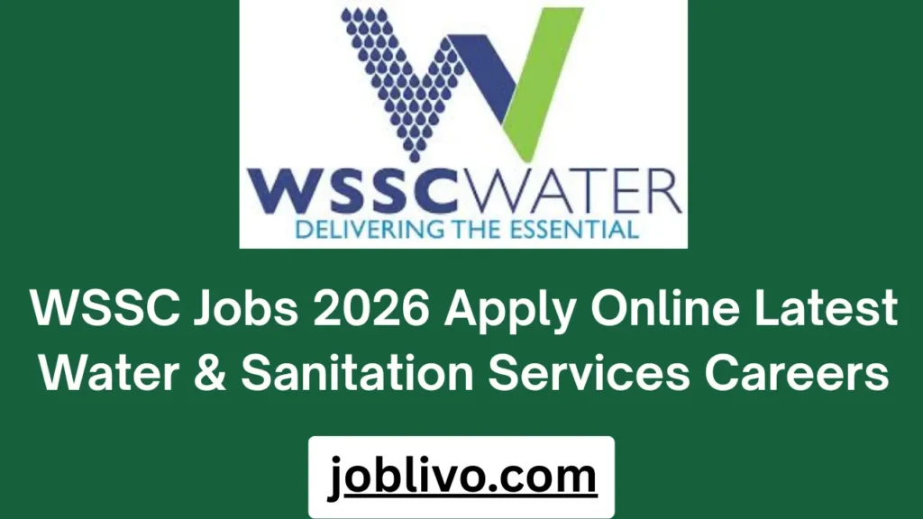WSSC Jobs 2026 Apply Online Latest Water & Sanitation Services Careers